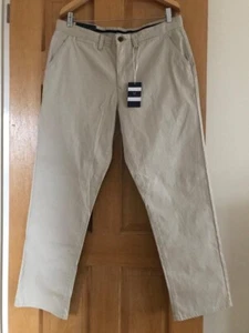 CREW BNWT CLASSIC Men’s CHINOS STRAIGHT FIT Size W38 Regular In Stone Colour - Picture 1 of 11