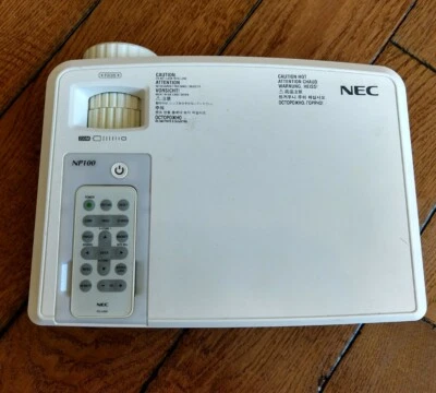 NEC NP100 DLP Presentation Projector with Remote and Power Cord Conference Room - Image 1 of 4