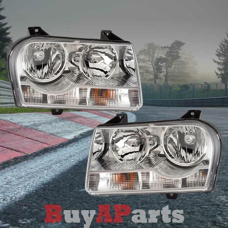 Par de faros de repuesto LH + RH OE para Chrysler 300 2005-2009 sin proyección Foto 1 de 1