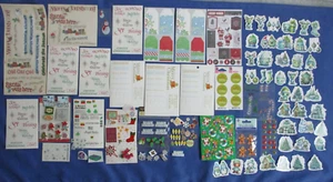 #29 Large Lot Sticker Sentiments Hannukah Christmas Holiday Card Scrapbook Craft - Picture 1 of 8