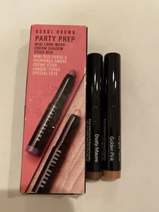 Bobbi Brown PARTY PREP Mini Long Wear Cream Stick Duo GOLDEN PINK & DUSTY MAUVE - Picture 1 of 1