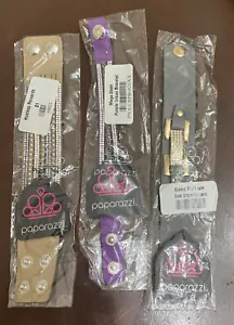 3 Paparazzi Urban Bracelet: Hostess Rewards, Mega Glam Purple, Going Platinum - Picture 1 of 8