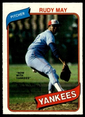 1980 O-Pee-Chee Rudy May New York Yankees #281 R89 - Image 1 of 2