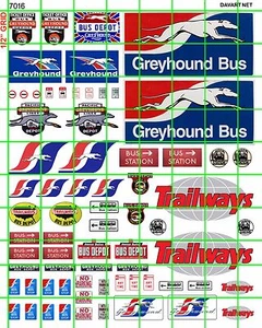 7016 DAVE'S DECALS BUSINESS SET HO SCALE BUS STATION DEPOT GREYHOUND - Picture 1 of 3