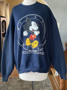 Vintage Mickey Mouse Disney Mickey Unlimited Navy Sweatshirt Erwachsene XL Made USA - Bild 1 von 5