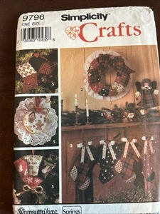 Simplicity Pattern 9796 Crafts Christmas Decor - Picture 1 of 2