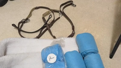 LOTE de 6 envolturas y accesorios de polo azules Foto 1 de 4