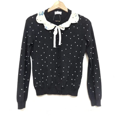 Auth RED VALENTINO - Black Cream Women's Cardigan - Image 1 of 4