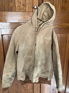 J131-BRN Carhartt Thermal Lined Jacket XL  Has Alot Of Stains USA Layne Company - Picture 1 of 24