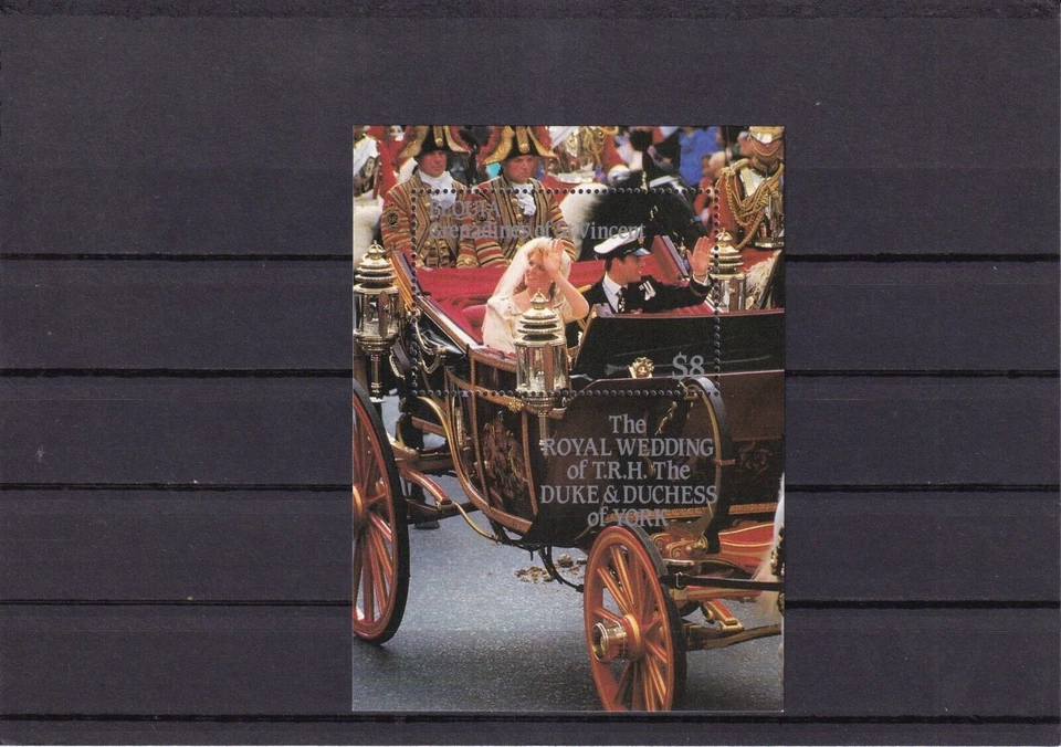 SA29f Bequia, Granadinas de San Vicente 1986 boda real minishoja como nueva Foto 1 de 1