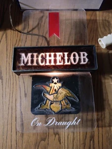 Vintage Michelob am Fassbier Kunststoff beleuchtet Bar Schild Männerhöhle - Bild 1 von 11