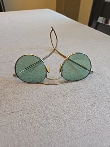  Vintage  Willson #23 Safety Machinist Glasses Steampunk Motorcycling Bicycling - Picture 1 of 7