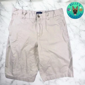 Polo Ralph Lauren Shorts Big Boys 18 Khaki Flat Front Baggy 90s Y2K Knee Length - Picture 1 of 9