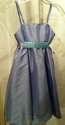 全新 WA Watters 女孩 尺寸 6 Luminescent 茉莉塔夫绸 正装礼服连衣裙 — 第 1/4 张图片