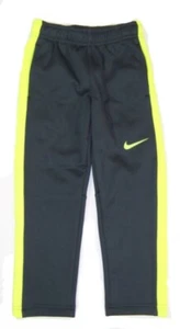 Nike Little Boys Size 4 Therma Dri-Fit Track Pants NWT Gray & Volt Yellow - Picture 1 of 3