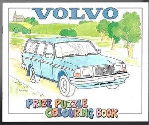 Volvo Prize Puzzle Colouring Book c1984 UK Market Brochure 300 200 700 Series - Picture 1 of 2