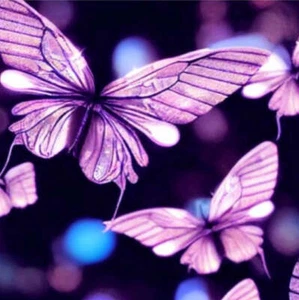 Delicate Purple Butterfly Super SOFT Yoga Band Luxe Leggings Nature Beauty OS TC - Picture 1 of 2