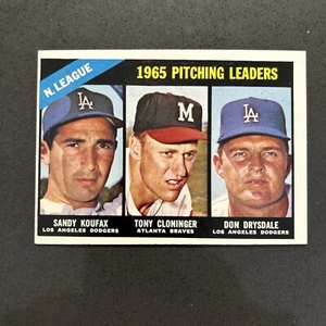 1966 Topps Koufax Drysdale Cloninger 223 Nr Mint HOF Off Center LA Dodgers - Picture 1 of 2