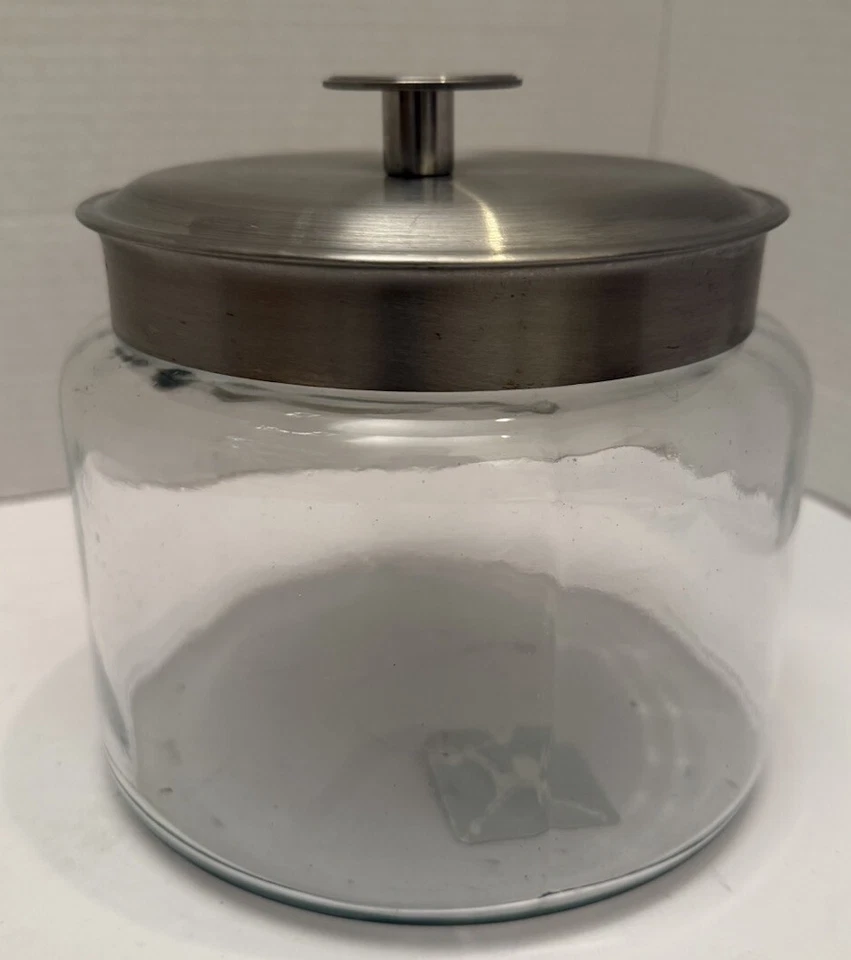 64 oz Anchor Hocking Montana Jar w/Brushed Aluminum Lid-Kitchen Pantry Bath - Image 1 of 4