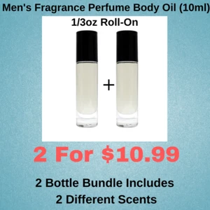 2 Pack Men's Perfume Premium Body Oil 10-ml Roll-On Bottle-Bundle # 29 - Picture 1 of 1