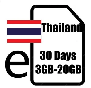 Thailand eSIM 3GB - 20GB for 30 Days - DIGITAL Travel eSIM - Picture 1 of 1