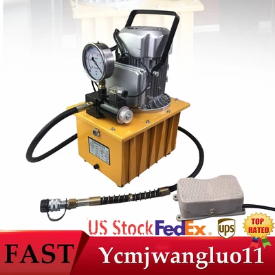 Bomba elétrica hidráulica 10152 PSI 750W pedal solenóide pacote de energia hidráulica 7L - Imagem 1 de 4