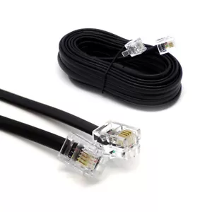 RJ11 to RJ11 Cable ADSL BT Broadband Modem Internet DSL Phone Router Lead Lot - Picture 1 of 12