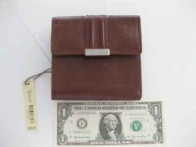 Kate Landry Brown Leather Euro Style Wallet, New Vintage Stock with Tags - Image 1 of 4
