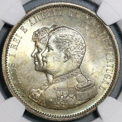 1898 NGC MS 65 Portugal 1000 Reis India Discovery Mint State Coin (21031302C) - Image 1 of 4