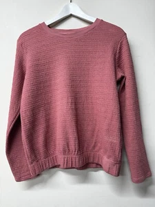 Women’s Massimo Dutti Jumper Size M Pink Ruched Knit Excellent Condition - Picture 1 of 17