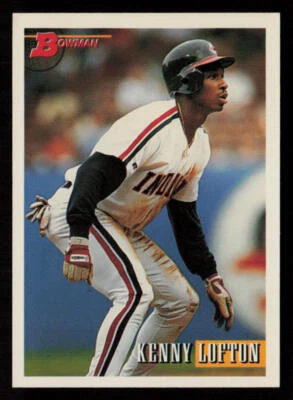 1993 Bowman Kenny Lofton #417 Cleveland Indians Baseball Card - Image 1 of 2