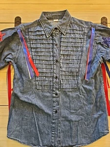 Vintage 80's Western Shirt Made In USA Women's Small - Picture 1 of 6