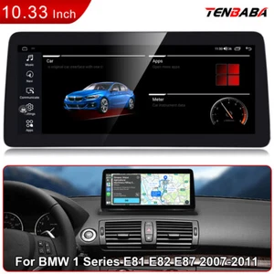 Car GPS 10.33'' Android Auto Unit Dash BT For BMW 1 Series E81 E82 E87 2007-2011 - Picture 1 of 12