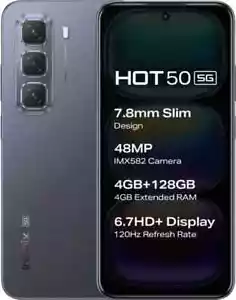 Infinix Hot 50 5G (Sleek Black, 128 GB) (4 GB RAM)Factory Unlocked Dual SIM - Picture 1 of 9