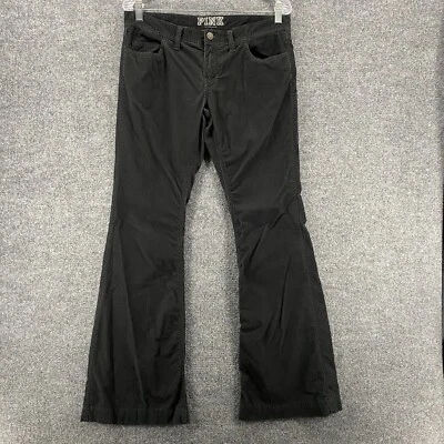 Victory Secret розовый вельветовые брюки женщин 10 черный высокий подъем расклешенный хиппи богемное - Изображение 1 из 4