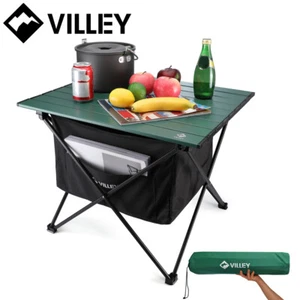 VILLEY Portable Camping Side Table w/Bag Ultralight Aluminum Folding Beach Table - Picture 1 of 12