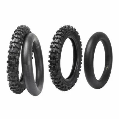 2.50-14 3.00-12 Tire +Tube set 80/100-12 60/100-14 CRF70 PW80 KLX110 SSR 110 125 - Image 1 of 4
