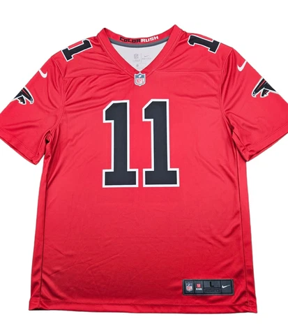 Nike Dri-Fit NFL Atlanta Falcons Julio Jones Color Rush Red Jersey Size Large Cover