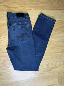 Silver Jeans Co Boys Size 14 Nathan Skinny Blue Jeans Adjustable Waist W27xL30 - Picture 1 of 10