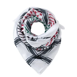 Unisex Arab Head Scarf Wrap Arafat Shemagh Keffiyeh Jacquard Weave Head Wrap - Picture 1 of 12