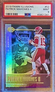 PSA 9 Patrick Mahomes 2019 Panini Illusions Hobby-Only Version Rainbow Holofoil - Picture 1 of 2
