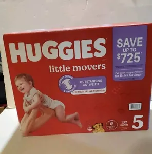 Huggies Little Movers Baby Diapers, Size 5, 27 pounds, 132 count - Picture 1 of 3