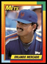 1990 Topps Traded Tiffany Orlando Mercado New York Mets #73T