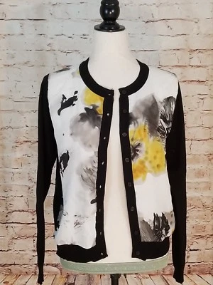 Blusa Cárdigan Blusa Estampado Suéter Medios Mixtos Diseñado en Italia Venezia-Milano S Foto 1 de 4
