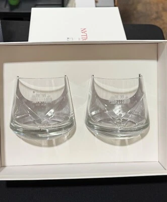 Juego de regalo vaso de whisky escocés de malta única Macallan de vidrio pesado diseño Chevron Foto 1 de 2