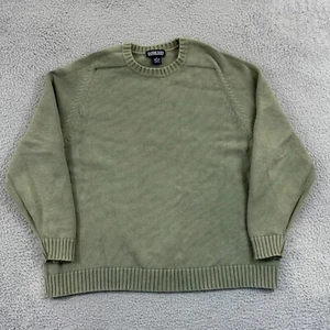 Lands End Sweater Womens 2X Green Pullover Knit Long Sleeve Casual Preppy Y2K - Picture 1 of 10