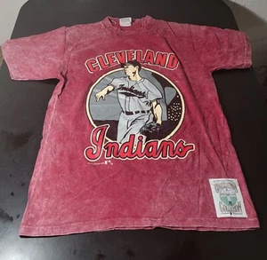 Vintage Single Stitch Cleveland Indians Nutmeg Shirt Size L - Picture 1 of 9