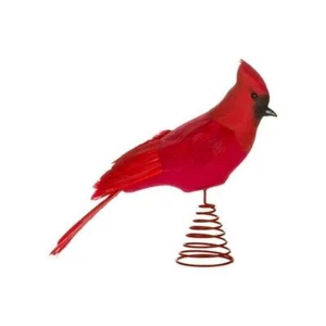Red Cardinal Bird Feather Tree Topper Lightweight Christmas Traditions Holiday - Picture 1 of 1