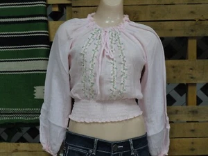 NWT!!! J2-1680 Panhandle Slim Western Blouse, Long Sleeve, Pink Gauze - Picture 1 of 2