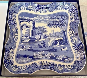 Spode Blue Italian Collection 14 Inch Porcelain Devonia Tray - 250th Anniv (NIB) - Picture 1 of 6
